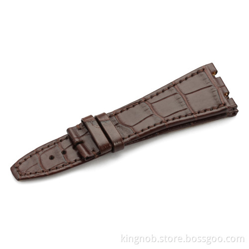 AP02 Genuine alligator Leather Watch Band For AP RO - Brown